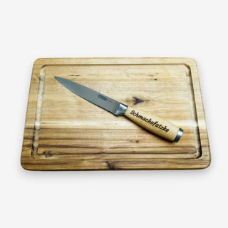 Geschenkset Schneidebrett mit Universalmesser