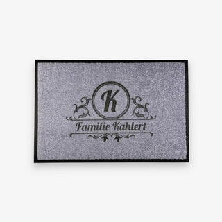 Personalisierbare Fußmatte mit Monogramm und Namen 40 x 60 cm