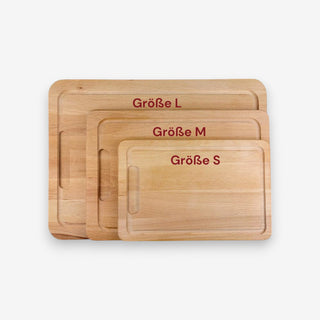 Geschenkset zwei Schneidebretter aus Buchenholz für Paare