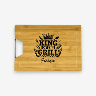 Schneidebrett aus Bambus Motiv King of the Grill