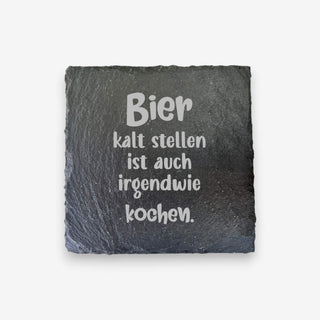 Untersetzer aus Schiefer mit lustigen Bier Trinksprüchen