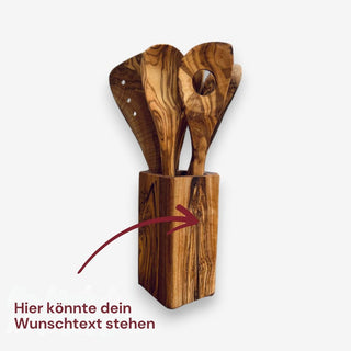 Geschenkset 6 tlg. Kochlöffelset aus Olivenholz