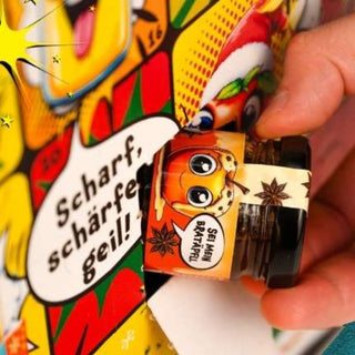 Adventskalender Senf und Saucen Zauber - Senf, Saucen & Gewürze in verrückten Mini-Gläsern