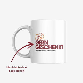 Personalisierbare Tasse mit deinem Logo oder Design