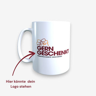 Personalisierbare Tasse mit deinem Logo oder Design