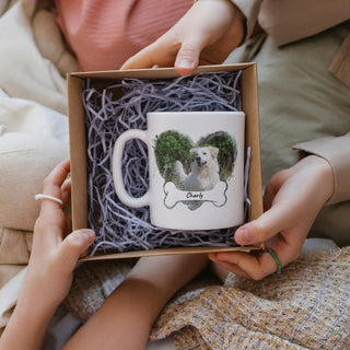 Personalisierbare Tasse mit dem Foto deines Hundes