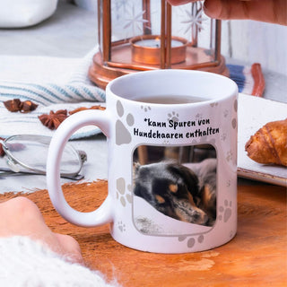 Personalisierbare Tasse mit dem Foto deines Hundes