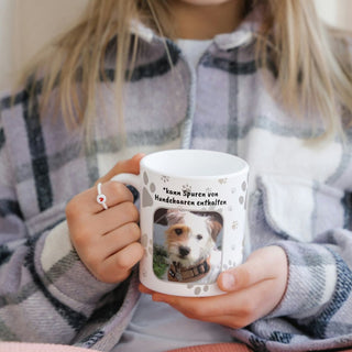 Personalisierbare Tasse mit dem Foto deines Hundes