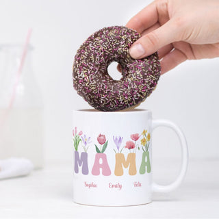 Personalisierbare Tasse für Mama mit dem Namen der Kinder