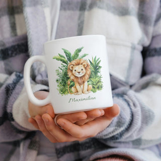Personalisierbare Tasse für Kinder mit niedlichen Tiermotiven