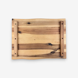 Premium Schneidebrett aus Akazienholz Motiv Grillbesteck