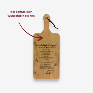 Schneidebrett mit Griff aus Bambus mit Vanillekipferl Rezept