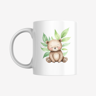 Personalisierbare Tasse für Kinder mit niedlichen Waldtieren