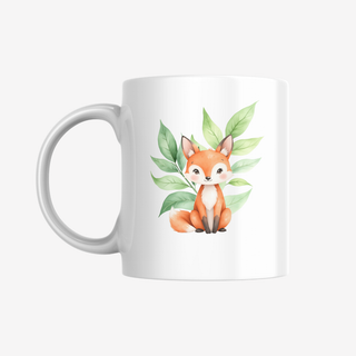 Personalisierbare Tasse für Kinder mit niedlichen Waldtieren
