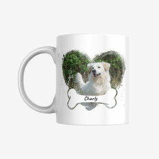 Personalisierbare Tasse mit dem Foto deines Hundes