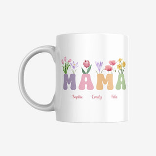Personalisierbare Tasse für Mama mit dem Namen der Kinder