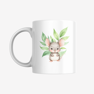 Personalisierbare Tasse für Kinder mit niedlichen Waldtieren