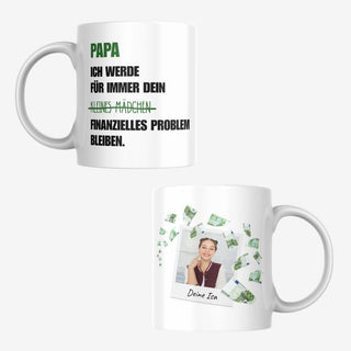 Personalisierbare Tasse mit deinem Foto und Wunschtext für Papa