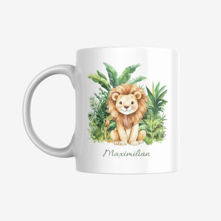 Personalisierbare Tasse für Kinder mit niedlichen Tiermotiven