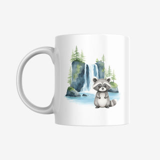 Personalisierbare Tasse für Kinder mit niedlichen Tieren im Wald